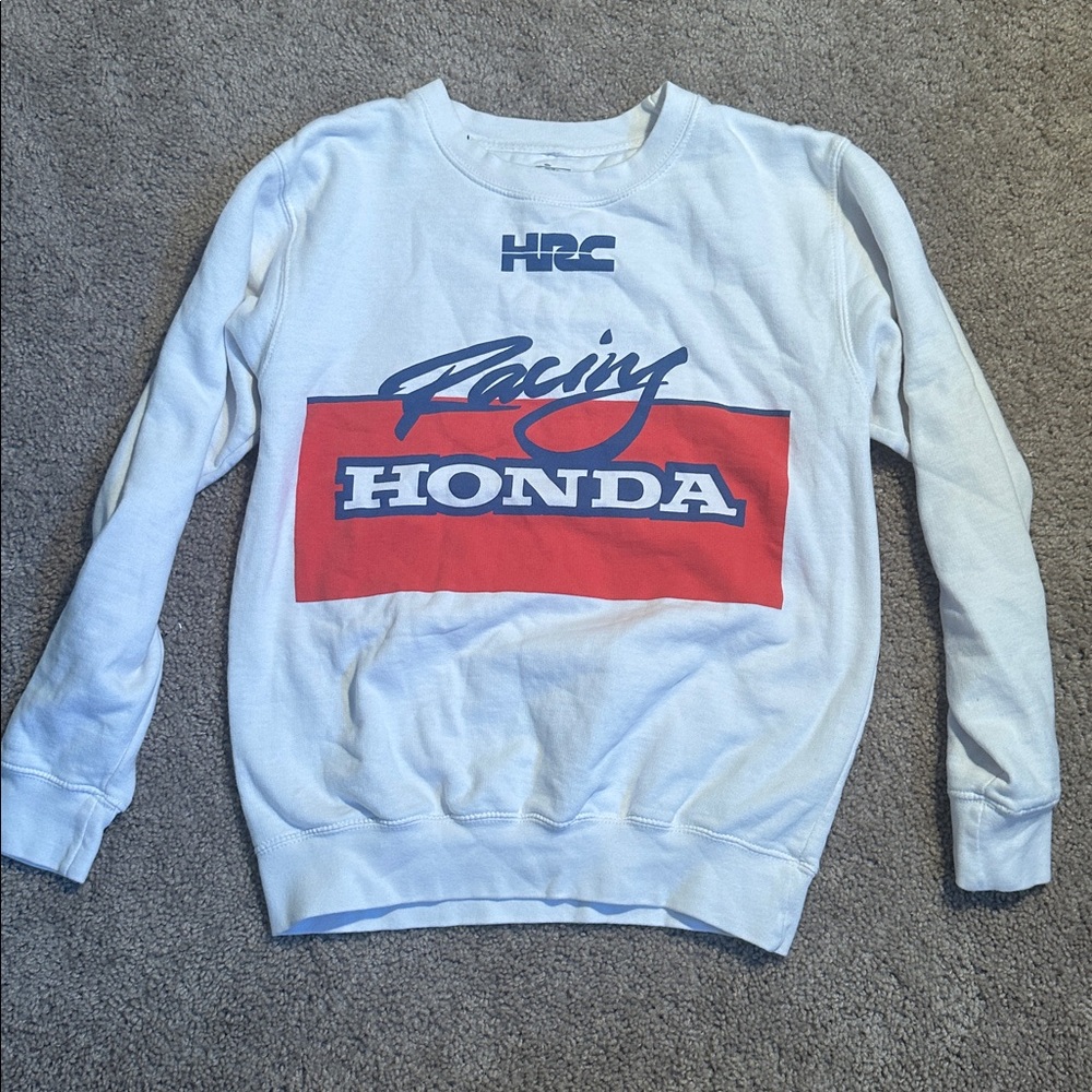 Honda Racing White Crewneck Sweater